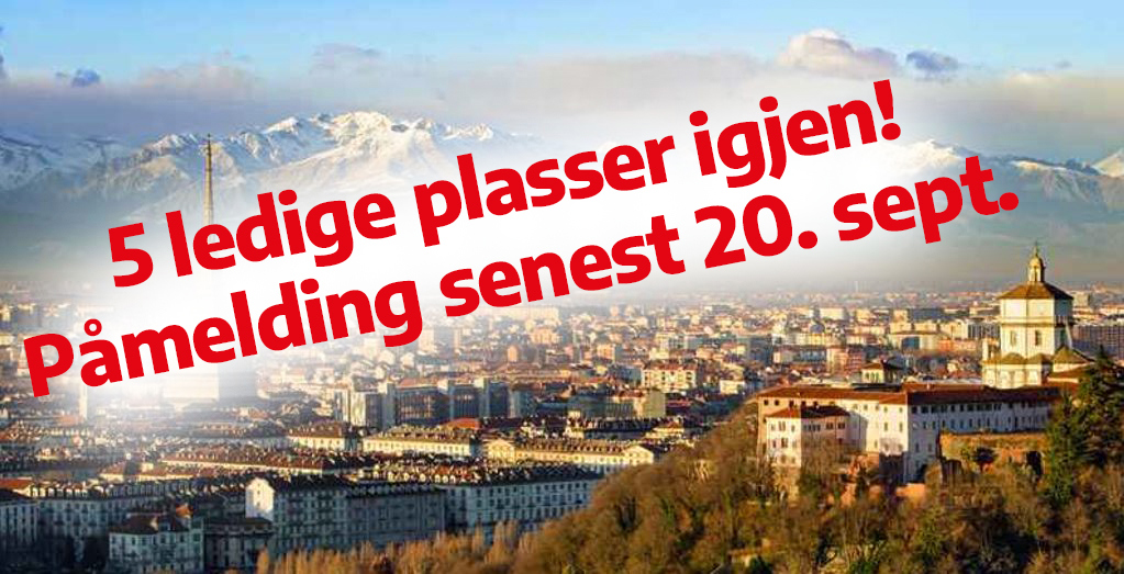 Bli med NFR på studietur til Torino 20. - 23. okt.