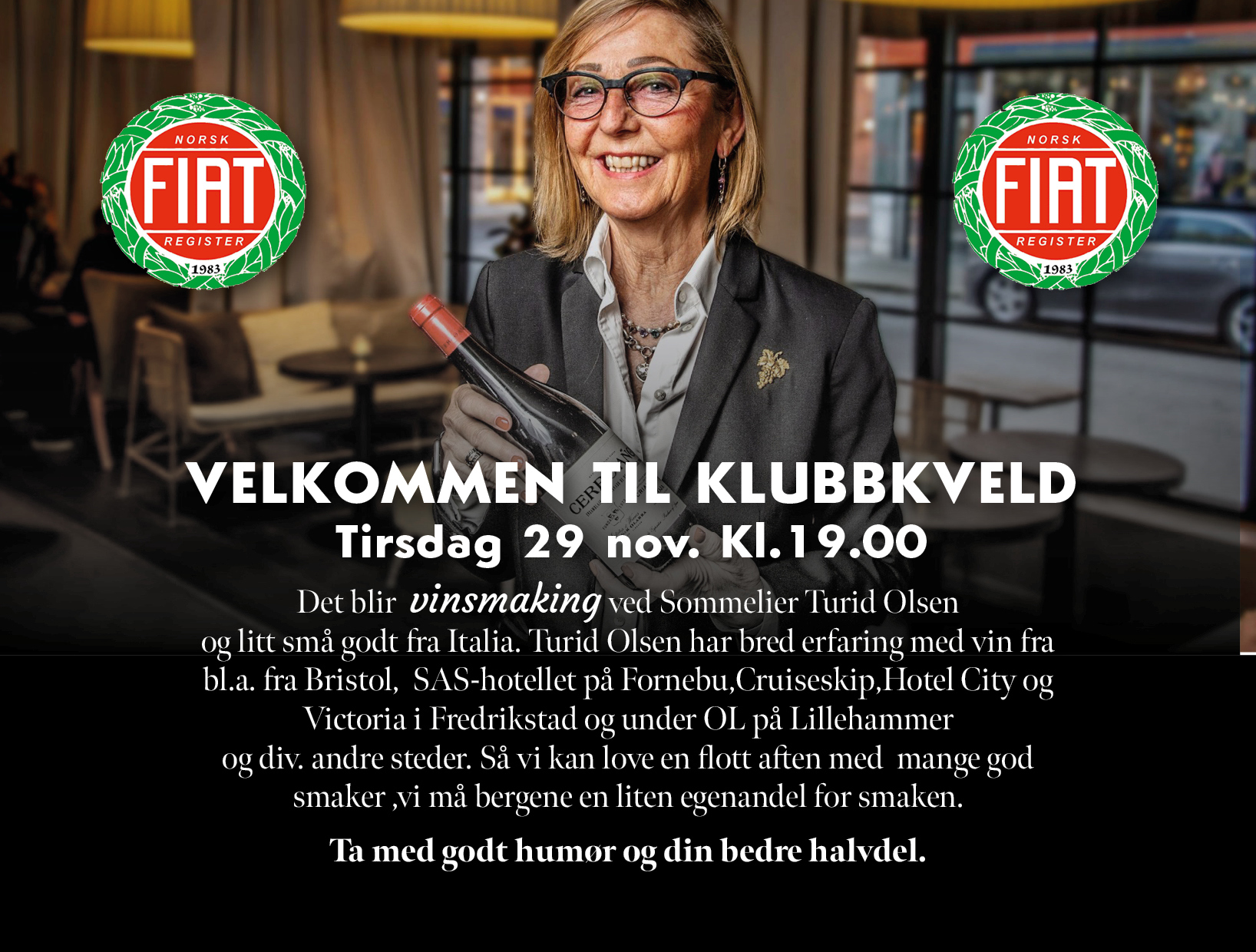 Klubbkveld med vinsmaking