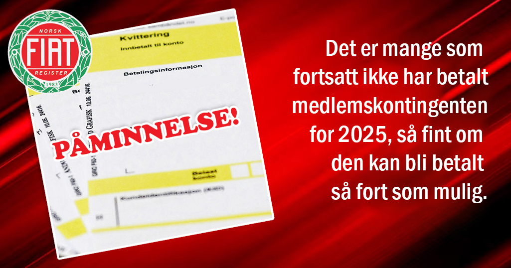 Påminnelse om ubetalt medlemskontingent