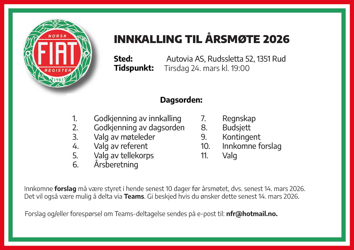 Artikkelbilde til artikkelen Innkalling til årsmøte 2026
